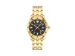 Versace Greca Time GMT Quartz Watch Black & Gold